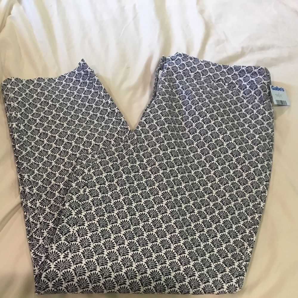 NWT Appleseeds Brand Blue & White Slacks Sz. 12.